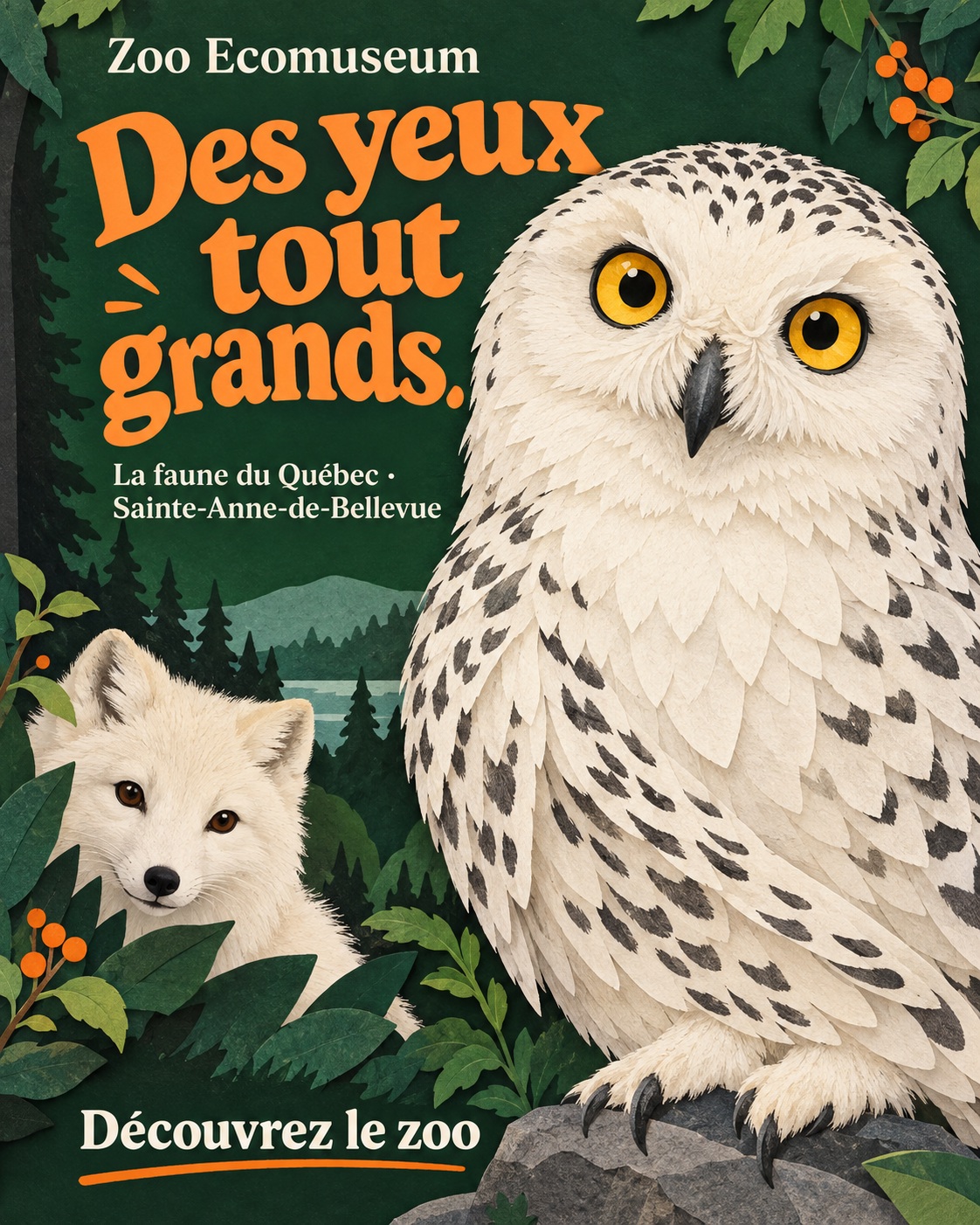 Des animaux d’ici. Des yeux tout grands.